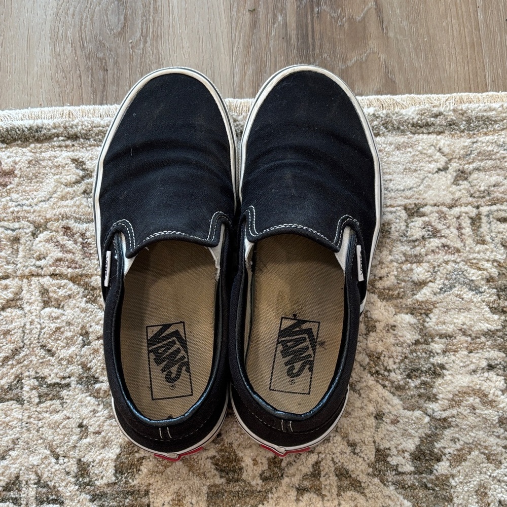 Vans Classic Black Canvas Slip-Ons